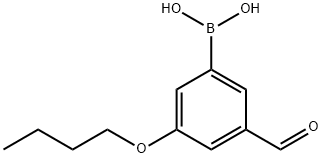 3-丁氧基-5-甲酰基苯硼酸 结构式