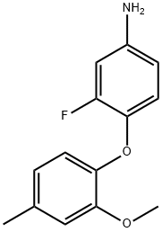 3-氟-4-(2-甲氧基-4-甲基苯氧基)苯胺 结构式