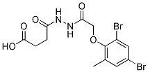 3-(N'-[2-(2,4-DIBROMO-6-METHYL-PHENOXY)-ACETYL]-HYDRAZINOCARBONYL)-PROPIONIC ACID 结构式