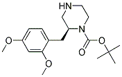 (S)-2-(2,4-DIMETHOXY-BENZYL)-PIPERAZINE-1-CARBOXYLIC ACID TERT-BUTYL ESTER 结构式