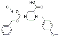 4-(4-METHOXY-BENZYL)-PIPERAZINE-1,3-DICARBOXYLIC ACID 1-BENZYL ESTER HYDROCHLORIDE 结构式