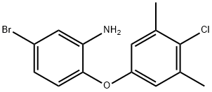 5-BROMO-2-(4-CHLORO-3,5-DIMETHYLPHENOXY)ANILINE 结构式