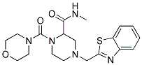 4-(1,3-BENZOTHIAZOL-2-YLMETHYL)-N-METHYL-1-(MORPHOLIN-4-YLCARBONYL)PIPERAZINE-2-CARBOXAMIDE 结构式