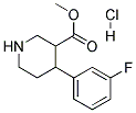 Methyl 4-(3-fluorophenyl)piperidine-3-carboxylate hydrochloride 结构式