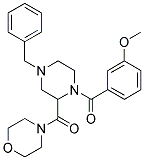 4-([4-BENZYL-1-(3-METHOXYBENZOYL)PIPERAZIN-2-YL]CARBONYL)MORPHOLINE 结构式