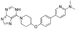 N,N-DIMETHYL-5-(4-([1-(1H-PURIN-6-YL)PIPERIDIN-4-YL]OXY)PHENYL)PYRIDIN-2-AMINE 结构式