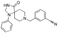 3-[(4-OXO-1-PHENYL-1,3,8-TRIAZASPIRO[4.5]DEC-8-YL)METHYL]BENZONITRILE 结构式