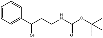 (3-羟基-3-苯基丙基)氨基甲酸叔丁酯 结构式