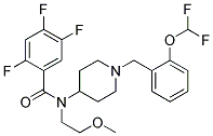 N-(1-[2-(DIFLUOROMETHOXY)BENZYL]PIPERIDIN-4-YL)-2,4,5-TRIFLUORO-N-(2-METHOXYETHYL)BENZAMIDE 结构式