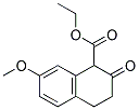 7-METHOXY-2-OXO-1,2,3,4-TETRAHYDRO-NAPHTHALENE-1-CARBOXYLIC ACID ETHYL ESTER 结构式