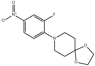 8-(2-氟-4-硝基苯基)-1,4-二噁烷-8-氮杂螺环并[4.5]癸烷 结构式