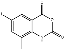 6-碘-8-甲基-2H-苯并[D][1,3]恶嗪-2,4(1H)-二酮 结构式