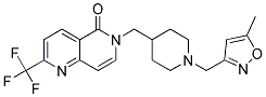 6-((1-[(5-METHYLISOXAZOL-3-YL)METHYL]PIPERIDIN-4-YL)METHYL)-2-(TRIFLUOROMETHYL)-1,6-NAPHTHYRIDIN-5(6H)-ONE 结构式