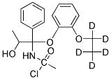 (2RS,3RS)-1-CHLOROACETYLAMINO-3-(2-ETHOXY-D5-PHENOXY)-2-HYDROXY-3-PHENYLPROPANE 结构式