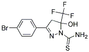 3-(4-BROMOPHENYL)-5-HYDROXY-1-THIOCARBAMOYL-5-TRIFLUOROMETHYL-2-PYRAZOLINE 结构式