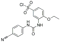 3-[3-(4-CYANOPHENYL)UREIDO]-4-ETHOXYBENZENE-SULFONYL CHLORIDE 结构式