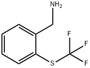 {2-[(三氟甲基)硫烷基]苯基}甲胺 结构式