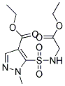 5-乙脂基甲基胺磺酰基-1-甲基吡唑-4-羧酸乙脂 结构式
