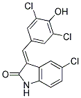 5-Chloro-3-(3,5-dichloro-4-hydroxybenzylidene)-1,3-dihydro-indol-2-one 结构式