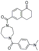 6-((4-[4-(DIMETHYLAMINO)BENZOYL]-1,4-DIAZEPAN-1-YL)CARBONYL)-3,4-DIHYDRONAPHTHALEN-1(2H)-ONE 结构式