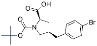 (2R,4R)-4-(4-BROMO-BENZYL)-PYRROLIDINE-1,2-DICARBOXYLIC ACID 1-TERT-BUTYL ESTER 结构式