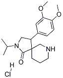 4-(3,4-DIMETHOXYPHENYL)-2-ISOPROPYL-2,7-DIAZASPIRO[4.5]DECAN-1-ONE HYDROCHLORIDE 结构式