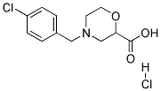 4-(4-Chloro-benzyl)-morpholine-2-carboxylic acid hydrochloride 结构式