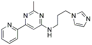 N-[3-(1H-IMIDAZOL-1-YL)PROPYL]-2-METHYL-6-PYRIDIN-2-YLPYRIMIDIN-4-AMINE 结构式