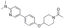 5-(4-[(1-Acetylpiperidin-4-yl)oxy]phenyl)-N,N-dimethylpyridin-2-amine 结构式