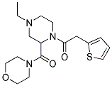 4-([4-ETHYL-1-(2-THIENYLACETYL)PIPERAZIN-2-YL]CARBONYL)MORPHOLINE 结构式