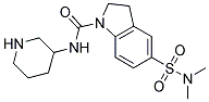 5-[(DIMETHYLAMINO)SULFONYL]-N-PIPERIDIN-3-YLINDOLINE-1-CARBOXAMIDE 结构式