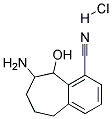8-AMINO-9-HYDROXY-6,7,8,9-TETRAHYDRO-5H-BENZOCYCLOHEPTENE-1-CARBONITRILE HYDROCHLORIDE 结构式