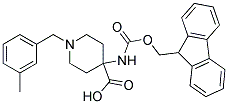 4-(((9H-FLUOREN-9-YL)METHOXY)CARBONYLAMINO)-1-(3-METHYLBENZYL)PIPERIDINE-4-CARBOXYLIC ACID 结构式