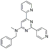 N-BENZYL-N-METHYL-6-PYRIDIN-2-YL-2-PYRIDIN-4-YLPYRIMIDIN-4-AMINE 结构式