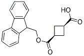 (CIS)-3-(((9H-FLUOREN-9-YL)METHOXY)CARBONYL)CYCLOBUTANECARBOXYLIC ACID 结构式