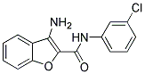 3-AMINO-N-(3-CHLOROPHENYL)-1-BENZOFURAN-2-CARBOXAMIDE 结构式