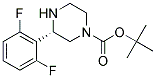 (S)-3-(2,6-DIFLUORO-PHENYL)-PIPERAZINE-1-CARBOXYLIC ACID TERT-BUTYL ESTER 结构式