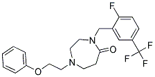 4-[2-Fluoro-5-(trifluoromethyl)benzyl]-1-(2-phenoxyethyl)-1,4-diazepan-5-one 结构式