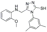 4-(3,5-DIMETHYLPHENYL)-5-(((2-METHOXYPHENYL)AMINO)METHYL)-4H-1,2,4-TRIAZOLE-3-THIOL 结构式