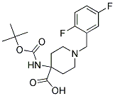 4-(TERT-BUTOXYCARBONYLAMINO)-1-(2,5-DIFLUOROBENZYL)PIPERIDINE-4-CARBOXYLIC ACID 结构式