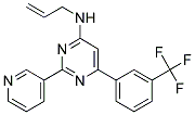 N-ALLYL-2-PYRIDIN-3-YL-6-[3-(TRIFLUOROMETHYL)PHENYL]PYRIMIDIN-4-AMINE 结构式