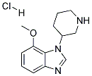 7-METHOXY-1-(PIPERIDIN-3-YL)-1H-BENZO[D]IMIDAZOLE HYDROCHLORIDE 结构式
