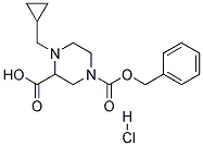 4-CYCLOPROPYLMETHYL-PIPERAZINE-1,3-DICARBOXYLIC ACID 1-BENZYL ESTER HYDROCHLORIDE 结构式