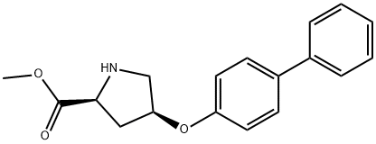 METHYL (2S,4S)-4-([1,1'-BIPHENYL]-4-YLOXY)-2-PYRROLIDINECARBOXYLATE 结构式