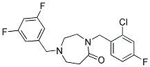 4-(2-CHLORO-4-FLUOROBENZYL)-1-(3,5-DIFLUOROBENZYL)-1,4-DIAZEPAN-5-ONE 结构式