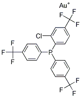 CHLOROTRIS(PARA-TRIFLUOROMETHYLPHENYL)PHOSPHINE GOLD(I) 结构式