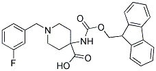 4-(((9H-FLUOREN-9-YL)METHOXY)CARBONYLAMINO)-1-(3-FLUOROBENZYL)PIPERIDINE-4-CARBOXYLIC ACID 结构式