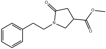 5-氧代 -1-(2-苯乙基)吡咯烷 -3-羧酸甲酯 结构式