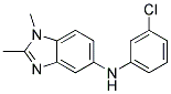 (3-CHLORO-PHENYL)-(1,2-DIMETHYL-1H-BENZOIMIDAZOL-5-YL)-AMINE 结构式