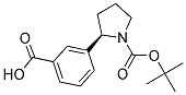 (R)-3-(1-(tert-Butoxycarbonyl)pyrrolidin-2-yl)benzoic acid 结构式